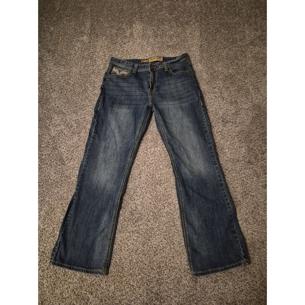 Rock & Roll 34x32 Double Barrel Relaxed Fit Bootcut Jeans Cowboy Western Rodeo